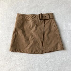 Free People Tan Suede Mini Skirt